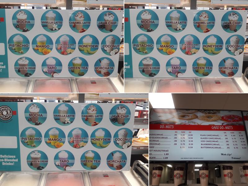 Shipley Do-Nuts Menu