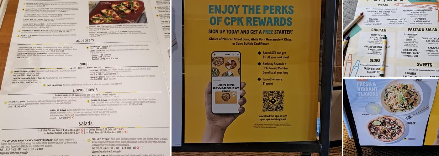 California Pizza Kitchen at Northpoint Menu