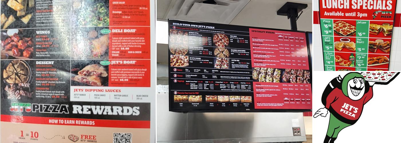 Jet's Pizza Menu