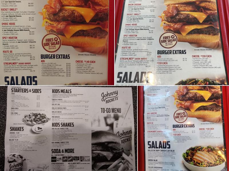 Johnny Rockets Menu