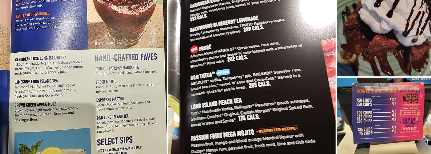 Dave & Buster's San Antonio - Rivercenter Menu