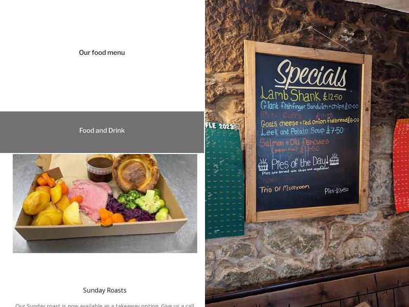 The Benett Arms Menu