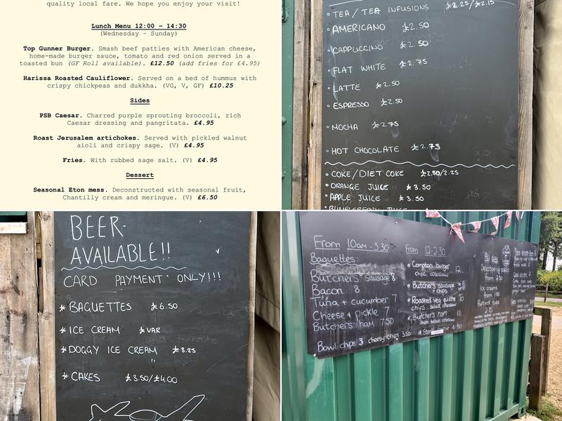 Compton Abbas Airfield Menu