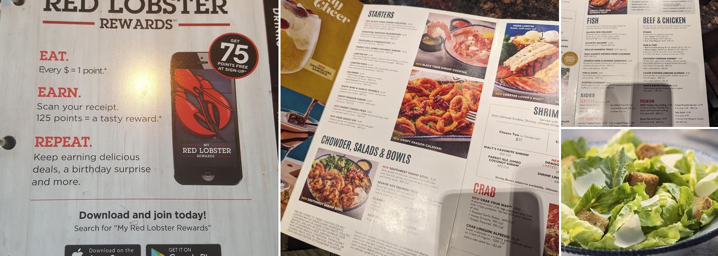 Red Lobster Menu