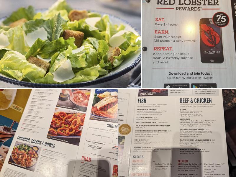 Red Lobster Menu