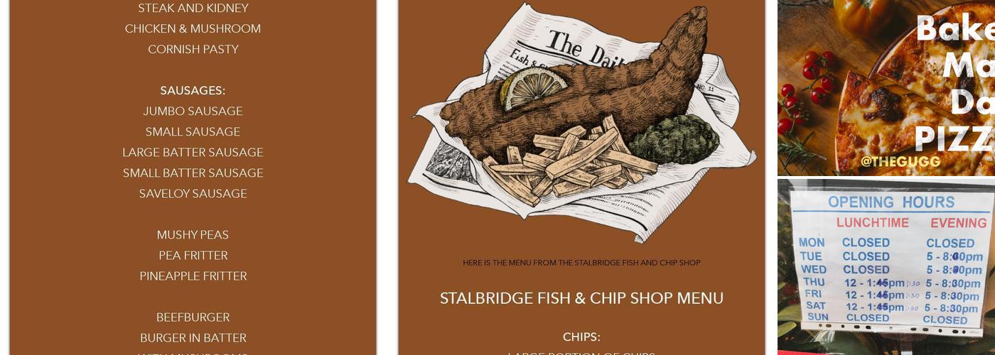 Stalbridge Fish Bar Menu
