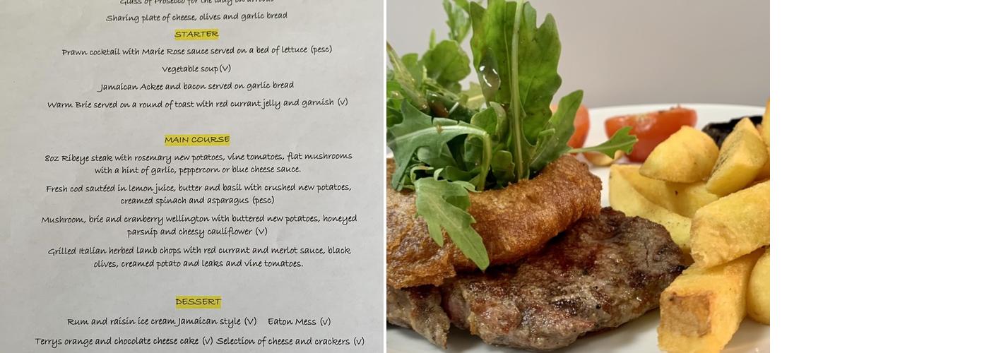 The Plough Inn Manston Menu