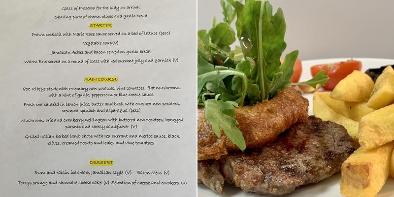 The Plough Inn Manston Menu