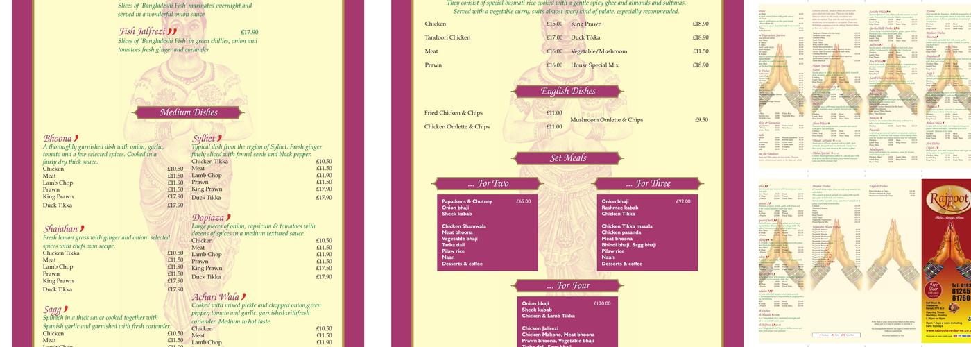 Rajpoot Menu