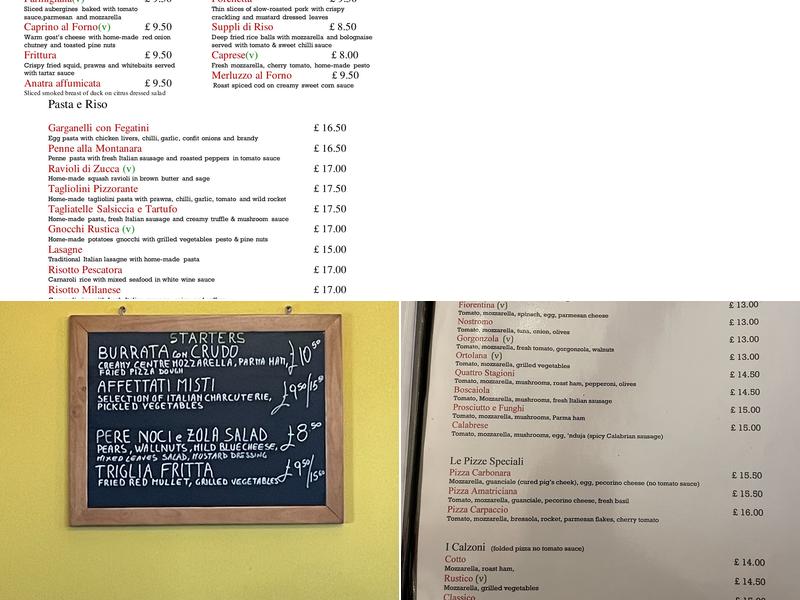 Pizzorante Menu
