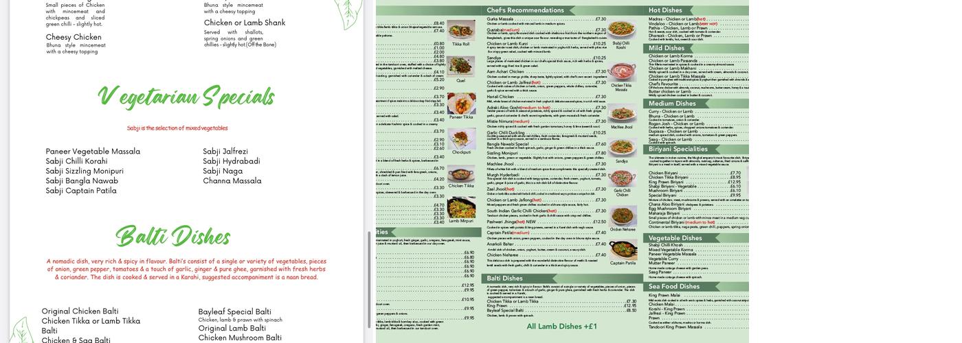 Bayleaf Menu