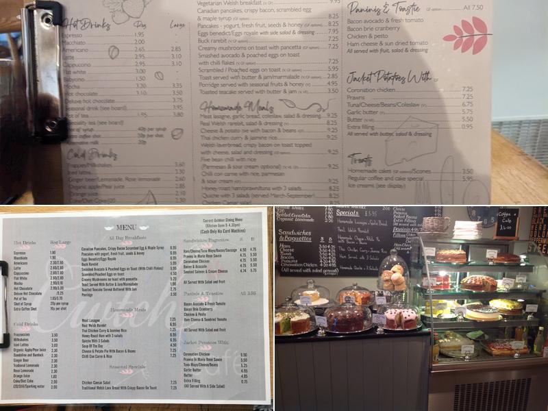 Cwtch Cafe Menu