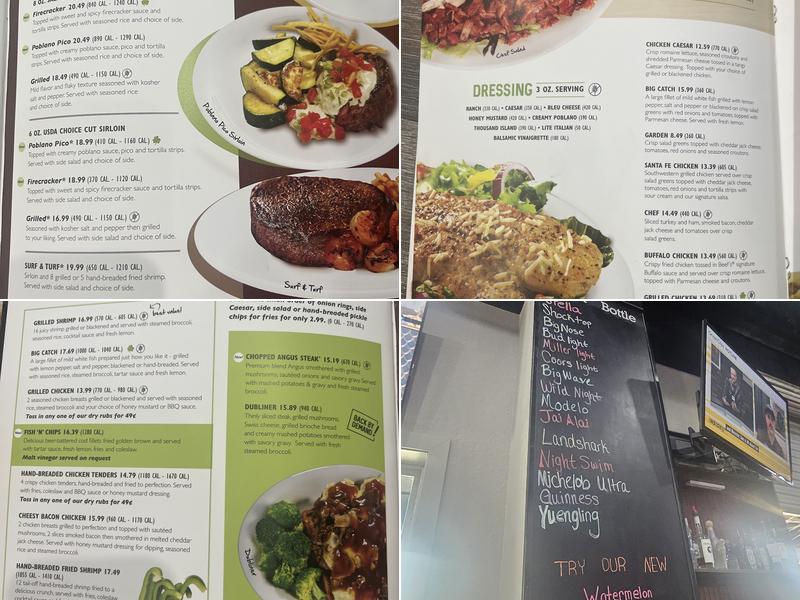 Beef 'O' Brady's Menu