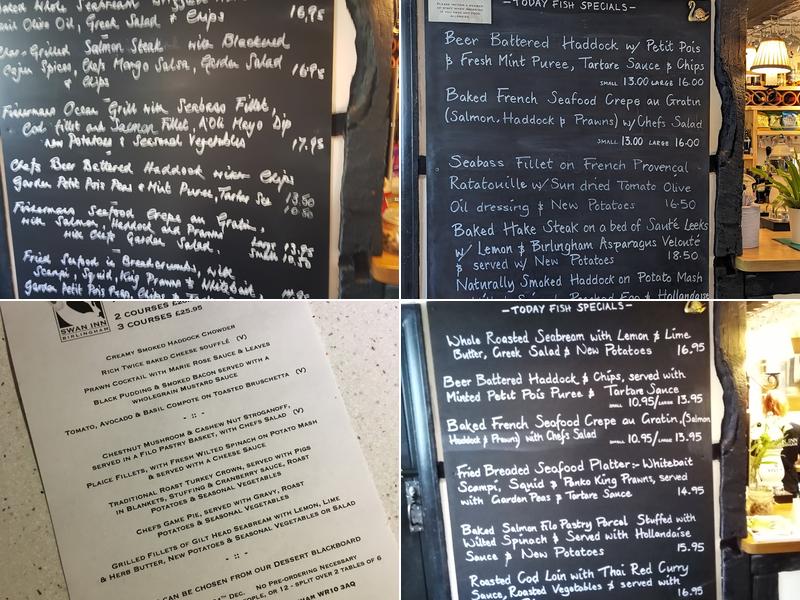 The Swan Inn Menu