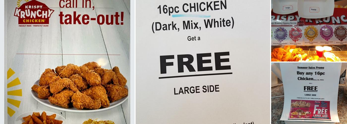 Krispy Krunchy Chicken Menu