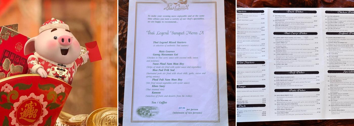 Thai Legend Restaurant Menu