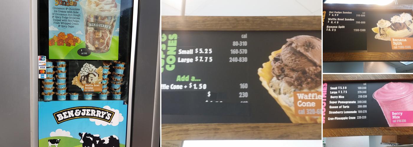 Ben & Jerry’s Menu