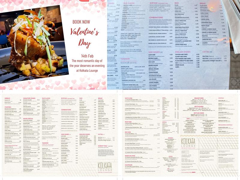 Kolkata Lounge Restaurant Menu