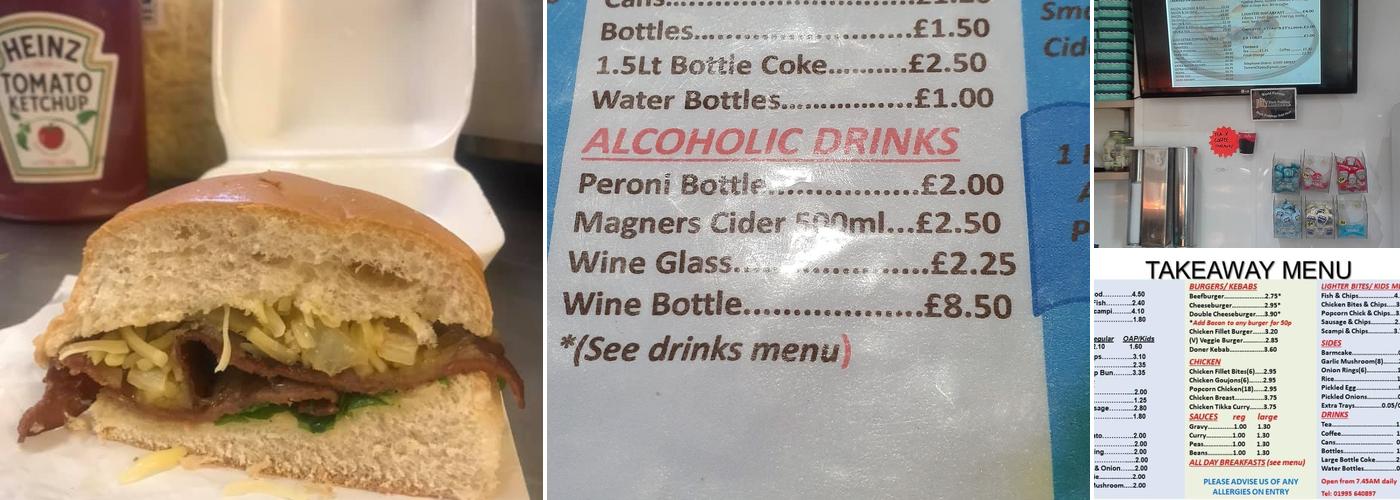 Turners Fish & Chips Menu