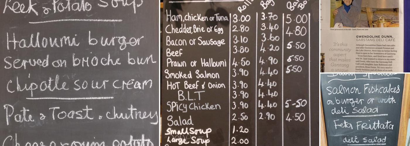Garstang Deli-Cafe Menu