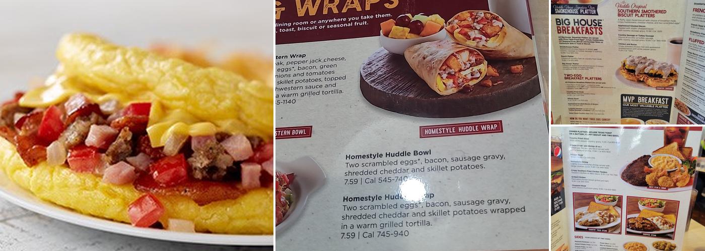 Huddle House Menu