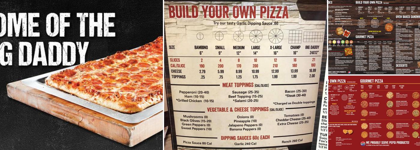 Fox's Pizza Den Menu