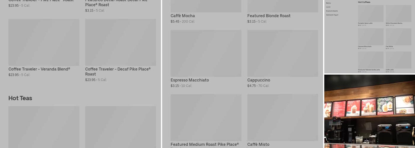 Starbucks Menu