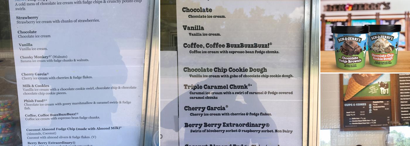 Ben & Jerry’s Menu