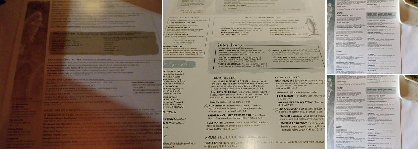 Bonefish Grill Menu