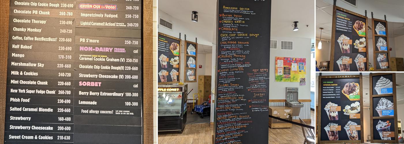 Ben & Jerry’s Menu