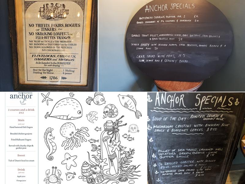 The Anchor Inn Menu