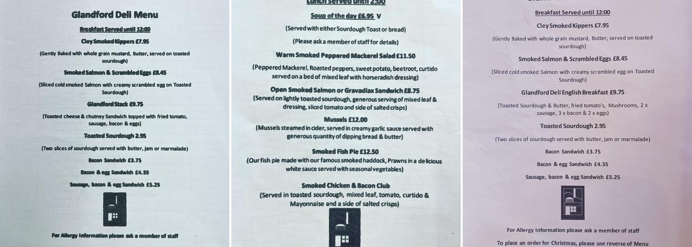 Cley Smokehouse Menu