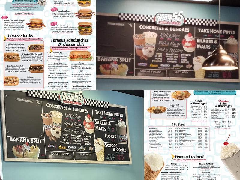 Hwy 55 Burgers Shakes & Fries Menu