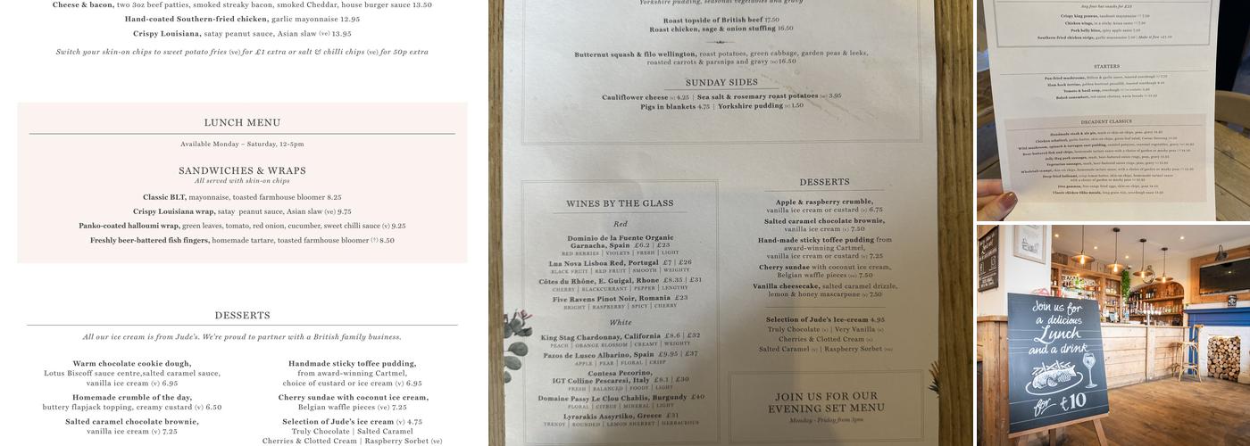 The Golden Fleece Menu