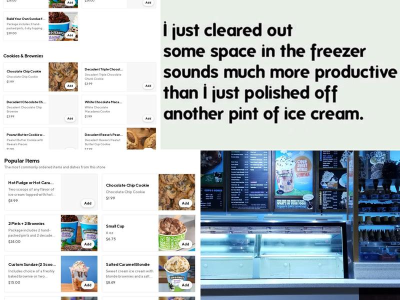 Ben & Jerry’s Menu