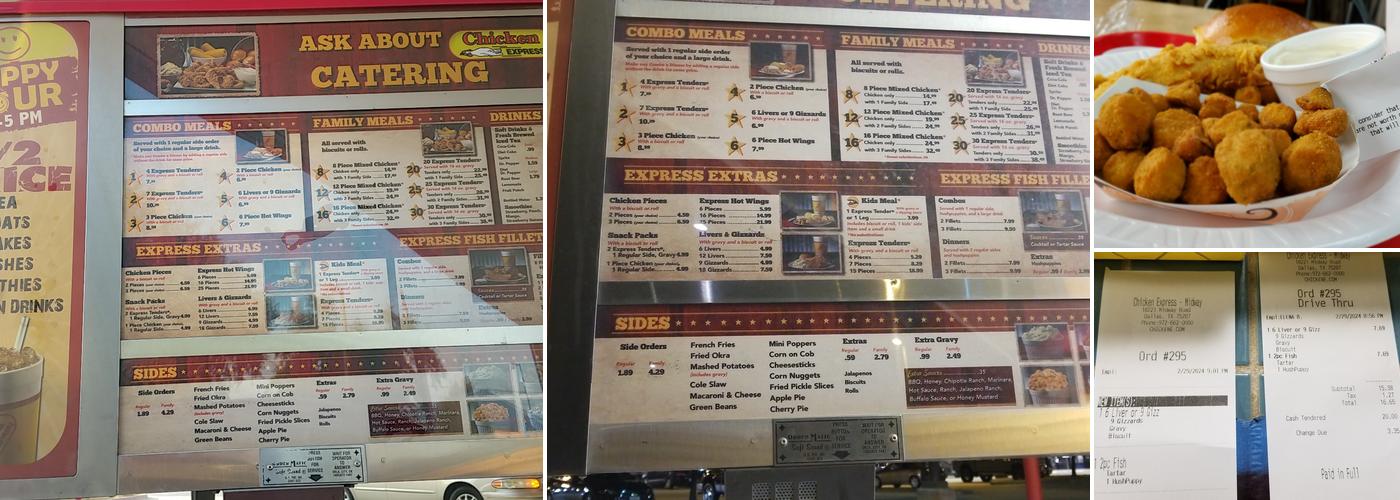 Chicken Express Menu