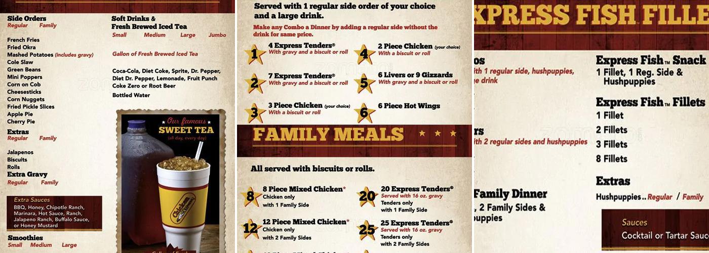 Chicken Express Menu