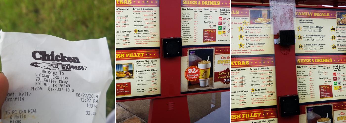 Chicken Express Menu
