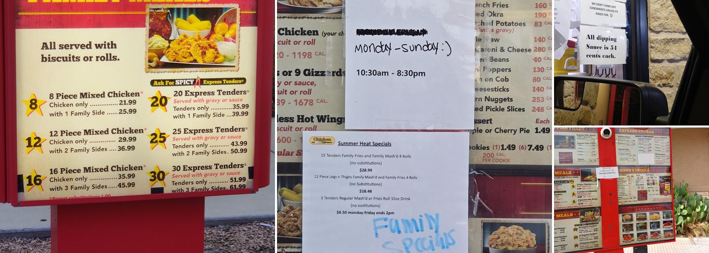 Chicken Express Menu