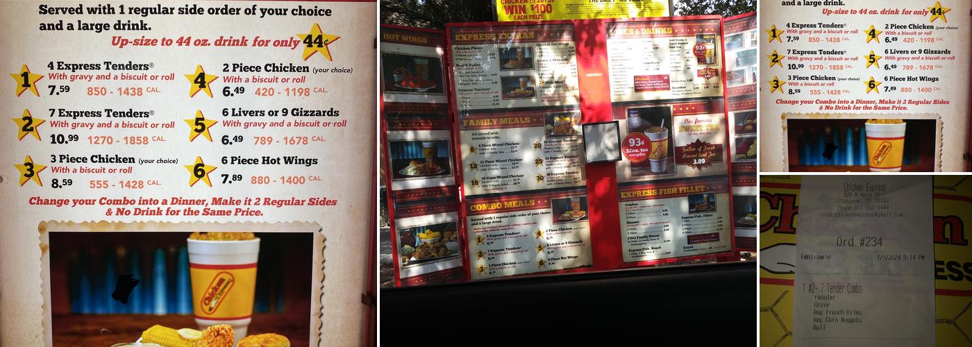 Chicken Express Menu