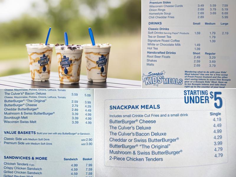 Culver’s Menu