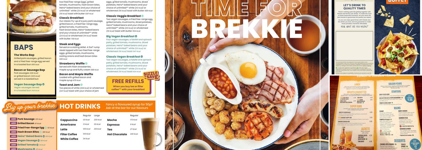 The Brimsham Park Menu