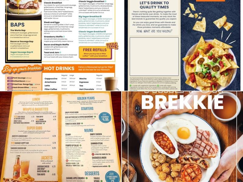 The Brimsham Park Menu