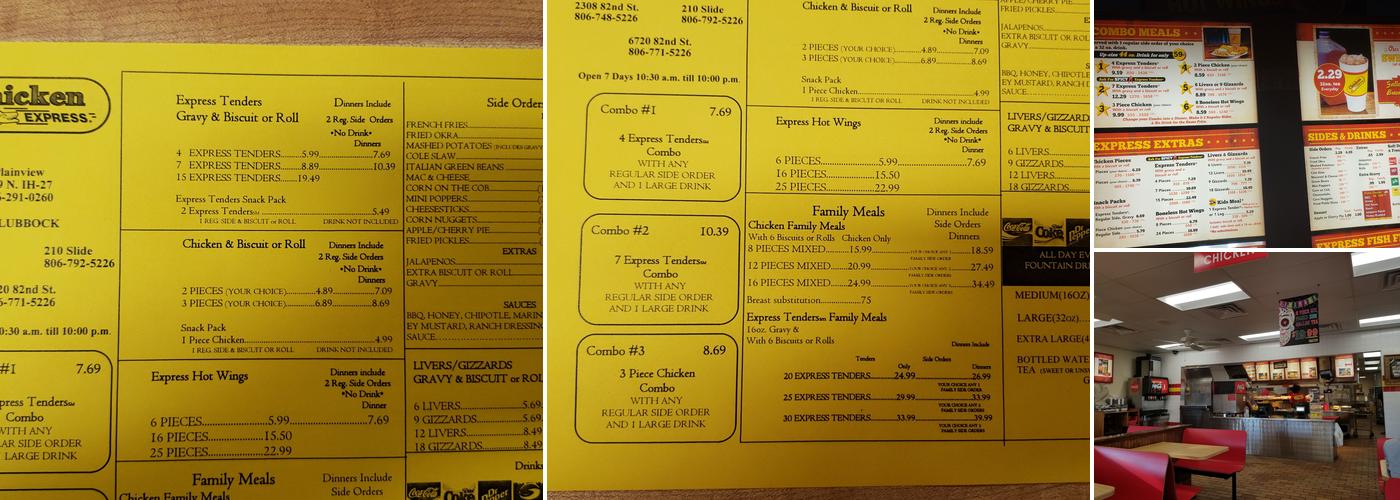 Chicken Express Menu