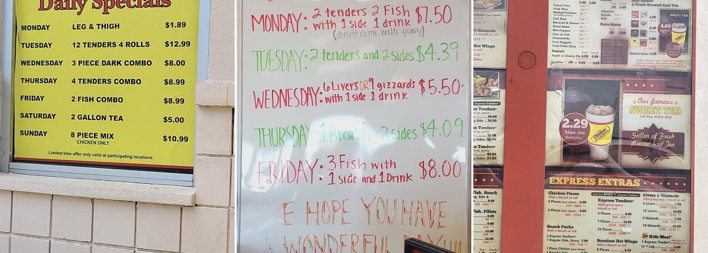 Chicken Express Menu