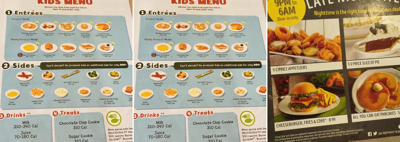 Perkins Restaurant & Bakery Menu