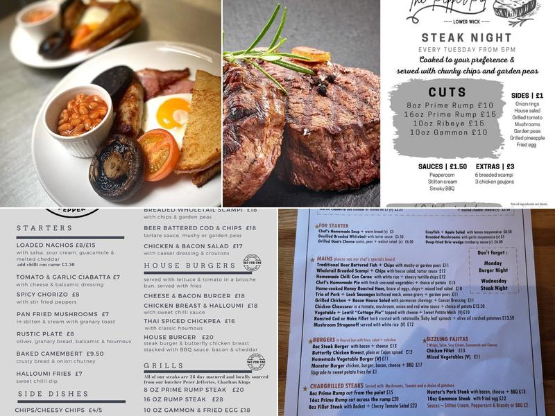 The Pepper Pot Pub Menu