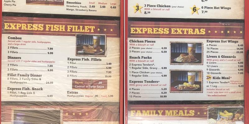 Chicken Express Menu