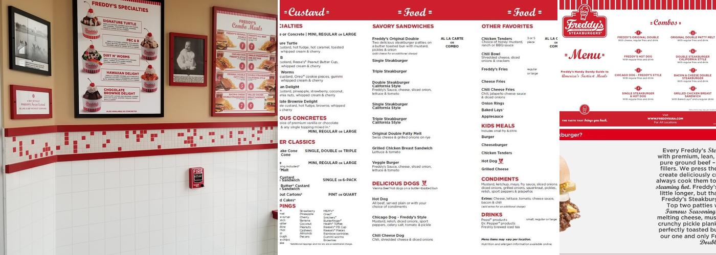 Freddy's Frozen Custard & Steakburgers Menu