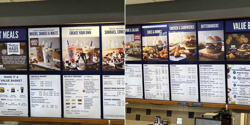 Culver’s Menu